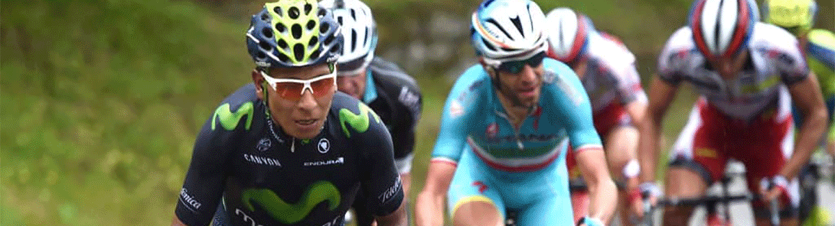 Colombian Nairo Quintana in the Tour de France.