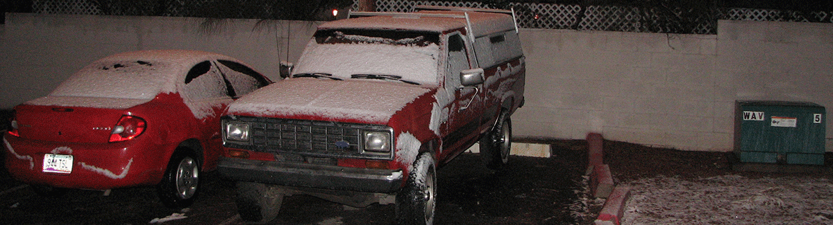 Snow in Tucson is very rare, this is January 2007.