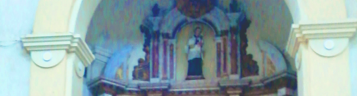 This is inside one of the Catholic churches in Barranquilla.