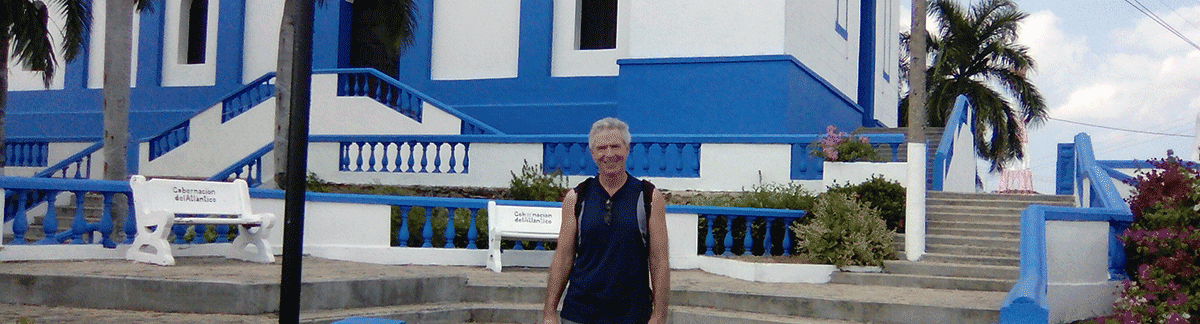 In front of the historic church in Usiacuri.