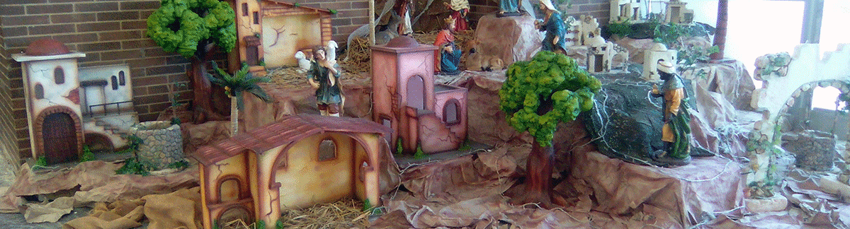 This large nativity scene was in the Viva mall.