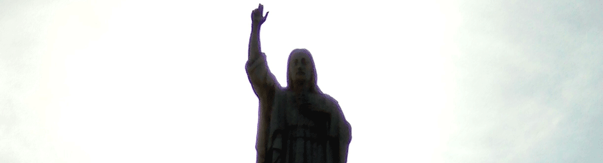 This statue of Christ is in a park here in Barranquilla.