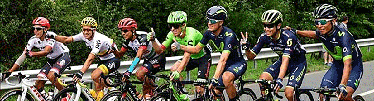 All the Colombianos who rode in the 2018 Tour de France.