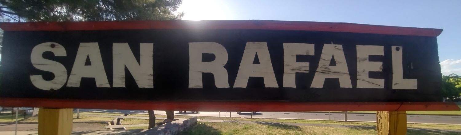 San Rafael railroad station sign at the old railroad station, now a museum, but it is closed for renovations.