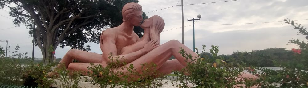 A monument to lovers, this is something you'll never see in public in North America.