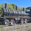 Locomotive made from tires