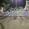 City name sign in Plaza 25 de Mayo (2)