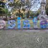 City name sign in Plaza 25 de Mayo
