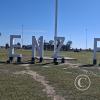 City name sign in the big turning circle on RN95