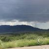 rain storm near the Huachuca Mtns