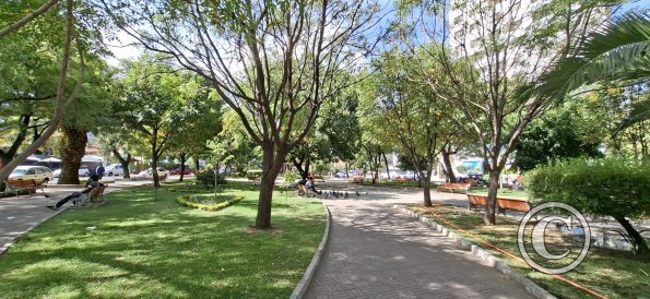 Plaza Constitucion at Calle Chuquisaca and Av Daniel Salamanca