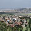 View from the hiking trail going around the hill with the Christ statue