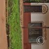 House with decorative art around door and window