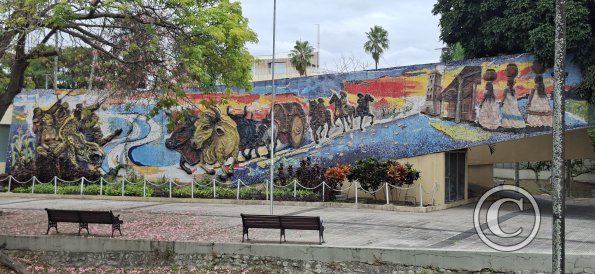Mural in Parque El Arenal at Calle Murillo and Calle Cuellar