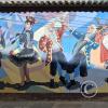 Mural on the side of the Municipalidad building at the Plaza de Armas