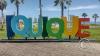 Iquique sign at Parque Cavancha at Playa Cavancha