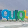 Iquique sign at Playa Brava along Av. Arturo Prat Chacon y Calle Genaro Gallo