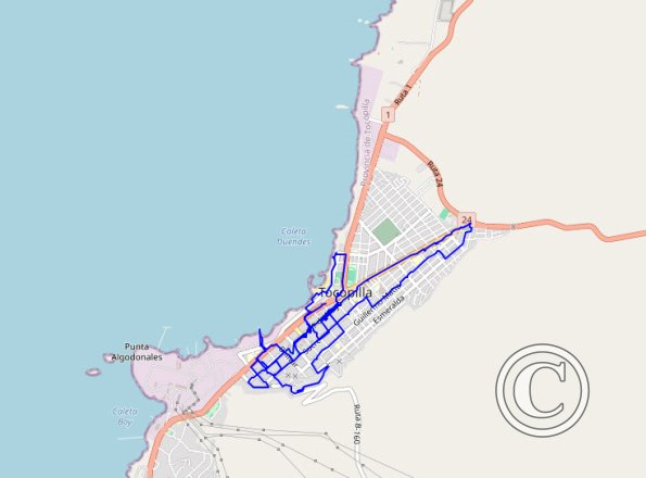 Tocopilla Chile 2023 walking route
