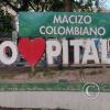 City name letters in Parque Principal at Calle 6 and Carrera 5