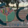 City name sign on the Malecon at end of Napo