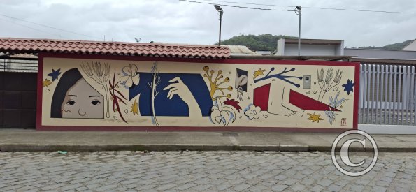 Mural on Garcia Moreno near Francisco do Orellana