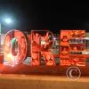 Loreto city name letters sign on Ruta E20 between Diego Siguigua and Av Gregorio Urapari