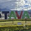 City name sign in the turning circle at Av Juan De Albarrazin (2)