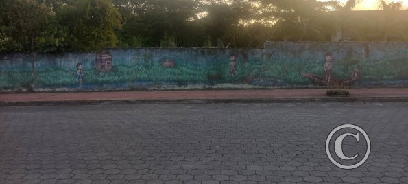 Mural on Av Gonzalez Suarez near C Ramiro Fernandez