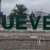 City name sign in the Malecon at the far end, not where Google Maps shows it (3)