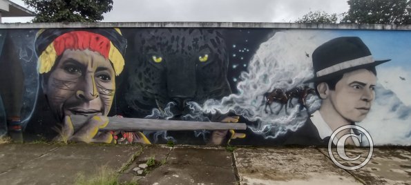 Mural on Maria Troncatti near 8 de Diciembre