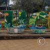 Sucua city name sign in Parque Central at Domingo Comin and Carlos Olson (2)