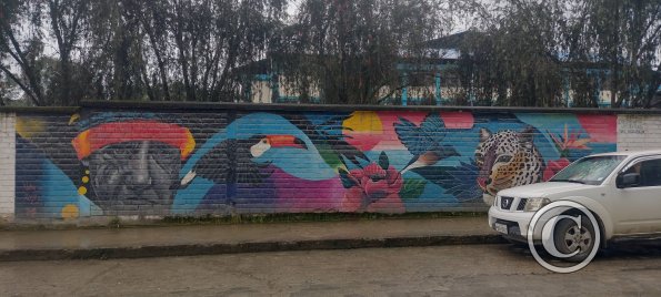 Mural on E45 Panamericana near 10 de Noviembre