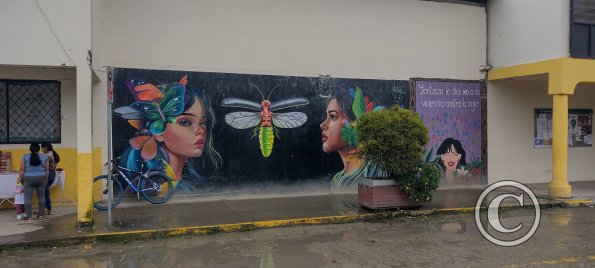 Mural on E45 Panamericana near Armando Arias