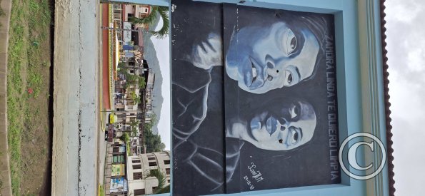 Mural on Malecon near Puete Etnia Shuar
