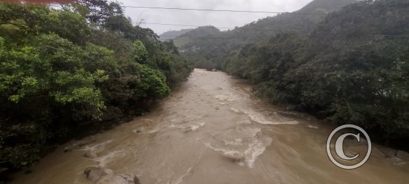 River view from the bridge Via Bombuscaro