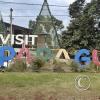 Visit Paraguay sign on the highway at Hohenau