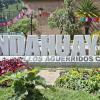 Andahuaylas city name sign in Plaza de Armas
