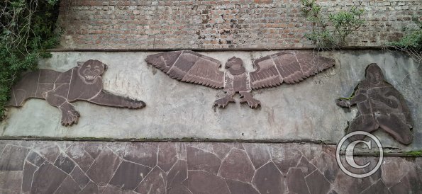 Reliefs at end of Jiron David S Ocampo