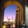 In front of the Catedral at the Plaza de Armas at sunset