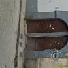 A divided entry door into now two homes, originally built in the 1600s