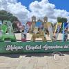 City name sign in the Plaza de Armas