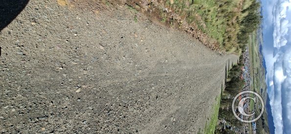 Gravel road up to the Mirador