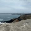 View of the ocean, town, Cristo Redentor