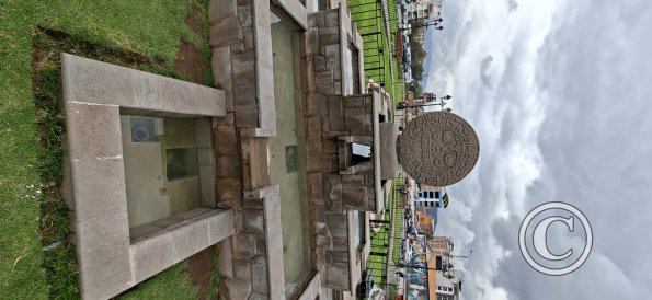 Aztec monument in the Park Monumento al Inca Pachacutec