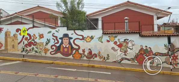 Mural on Jiron Belen near Plaza Belen