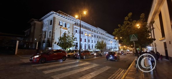 Palacio de Justicid at night