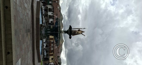 Statue of Tupac Amaru II in the Plaza de Armas