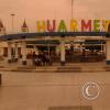 Huarmey sign at the Plaza de Armas