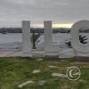 Ilo sign at the Malecon near Calle Pedro Flores