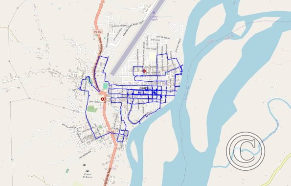 Juanjui Feb. 2023 walking route